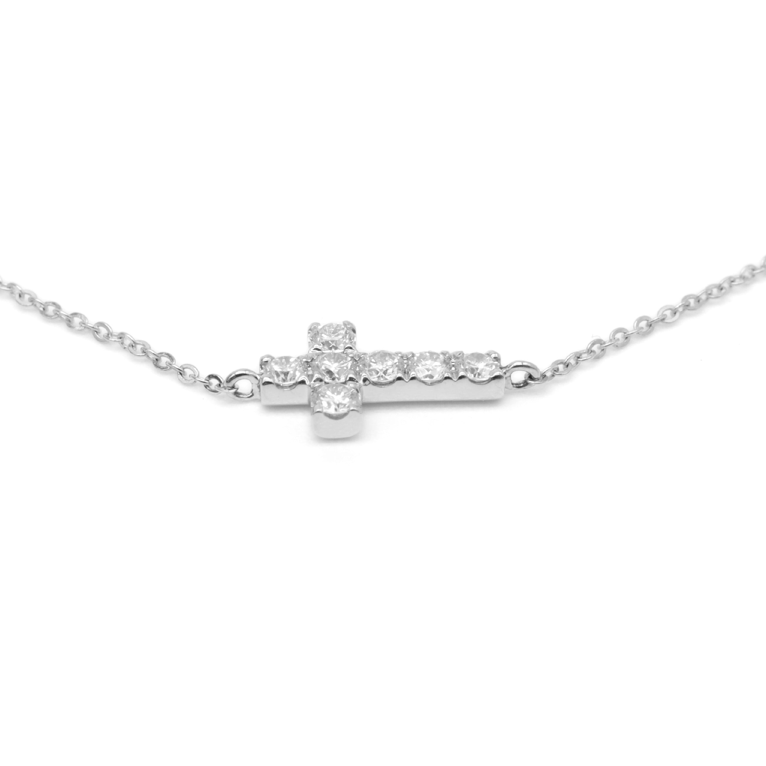 Lab-Diamonds Cross Bracelet
