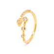 Lab-Grown Diamond Mixed Shape Open Band Ring