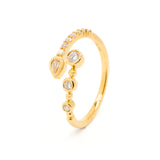Lab-Grown Diamond Mixed Shape Open Band Ring