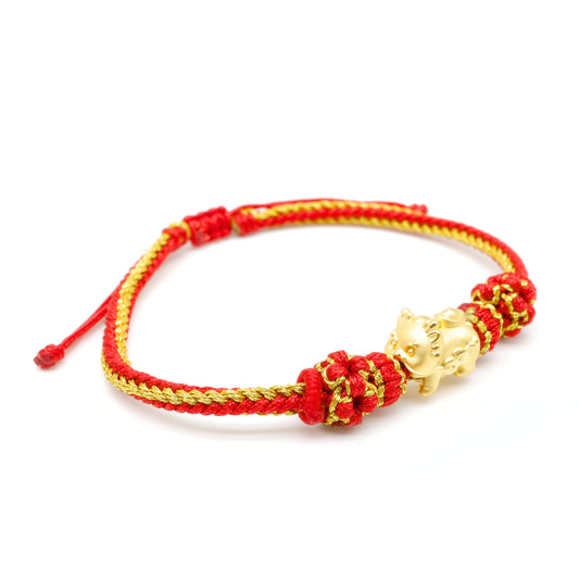 24K Gold Dragon charm Bracelet