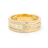 Modern Lab-Grown Diamond Baguette Frame Ring