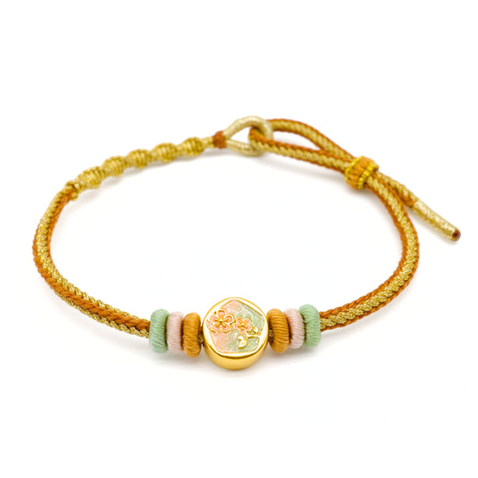 24K Gold blossom charm Bracelet
