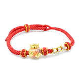 24K Gold Fortune Bag Charm Bracelet