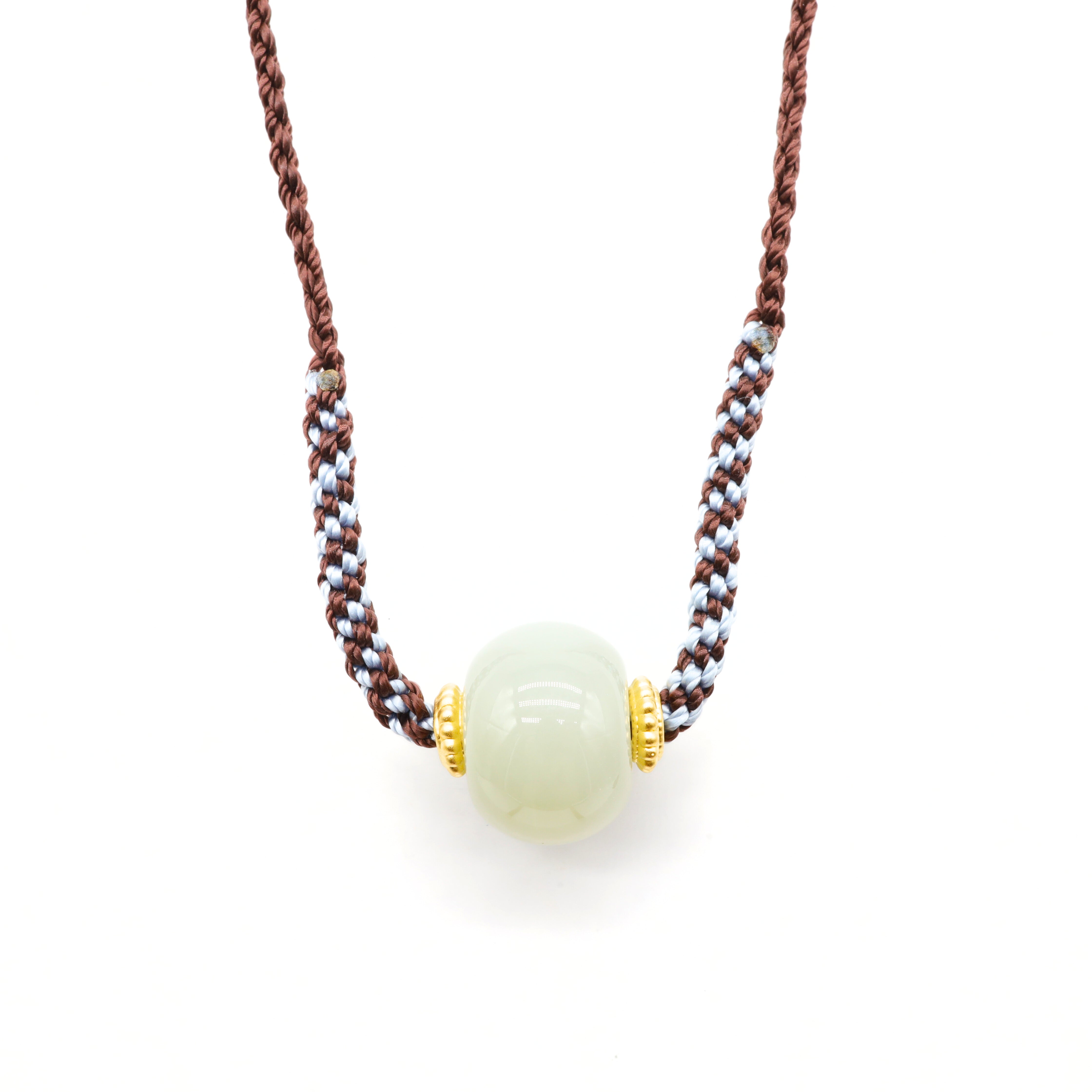 24k GOLD HETIAN JADE NECKLACE
