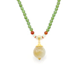 24k GOLD HETIAN JADE NECKLACE