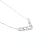 V Curve Lab-Diamond Necklace