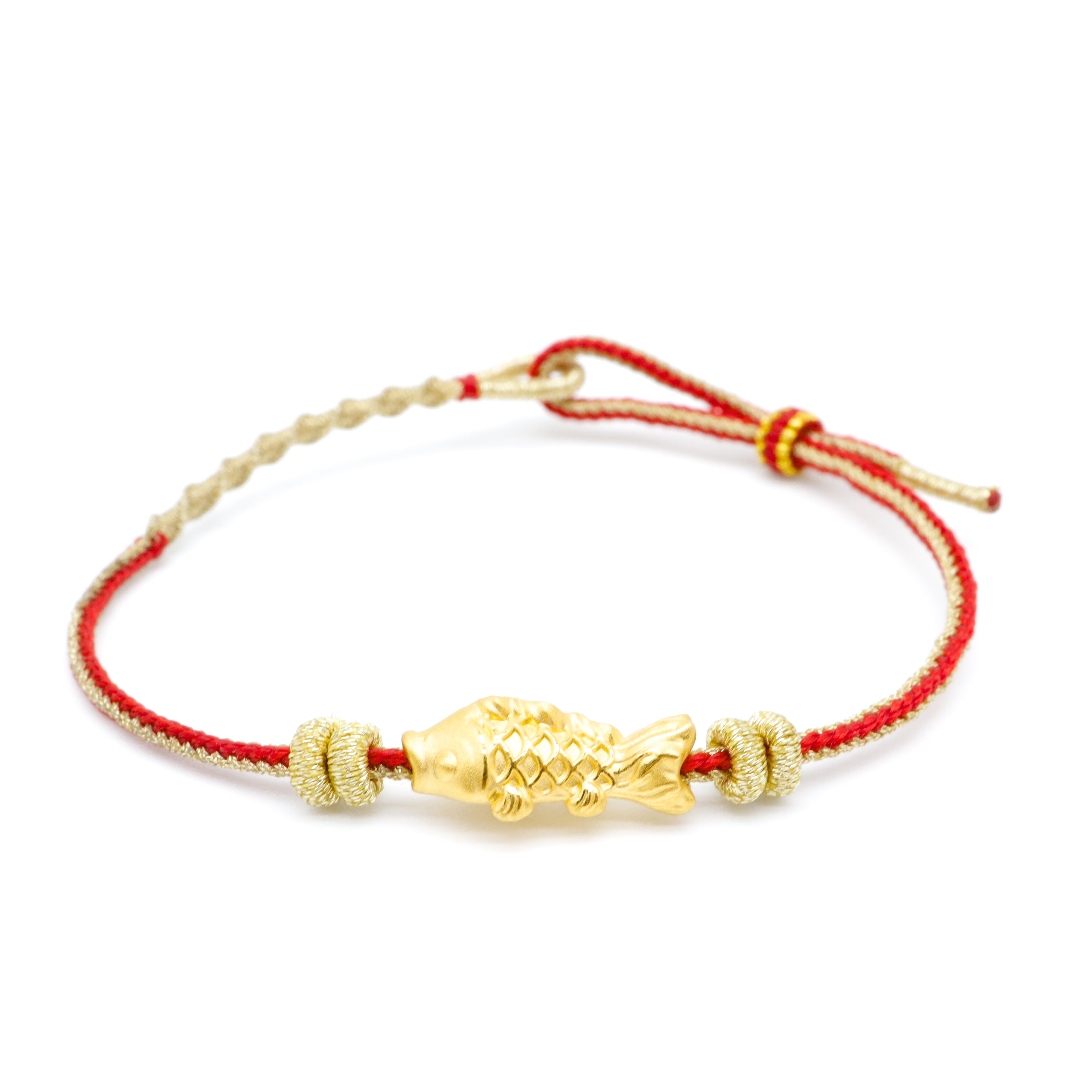 24K Gold Koi Charm Bracelet