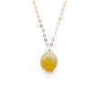 Rose Gold Yellow Hetian Jade Necklace