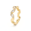 Elegant Lab-Grown Diamond Baguette Curve Ring