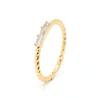 Elegant Lab-Grown Diamond Triple Baguette Ring