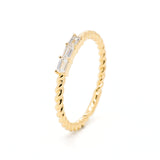 Elegant Lab-Grown Diamond Triple Baguette Ring