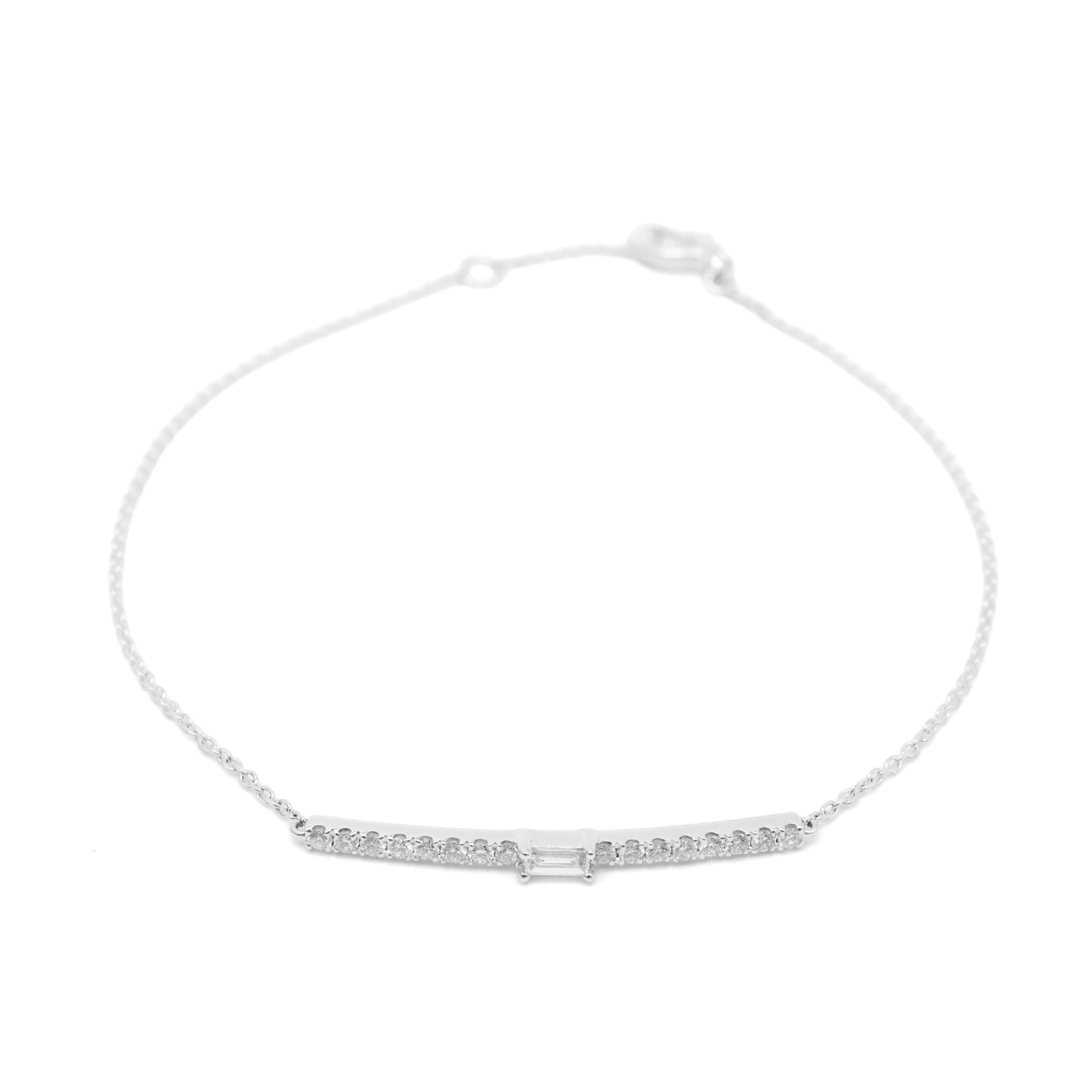 Lab-Diamonds Mixed Cut Bar Bracelet
