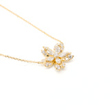Lab-Diamonds Marquise Flower Necklace