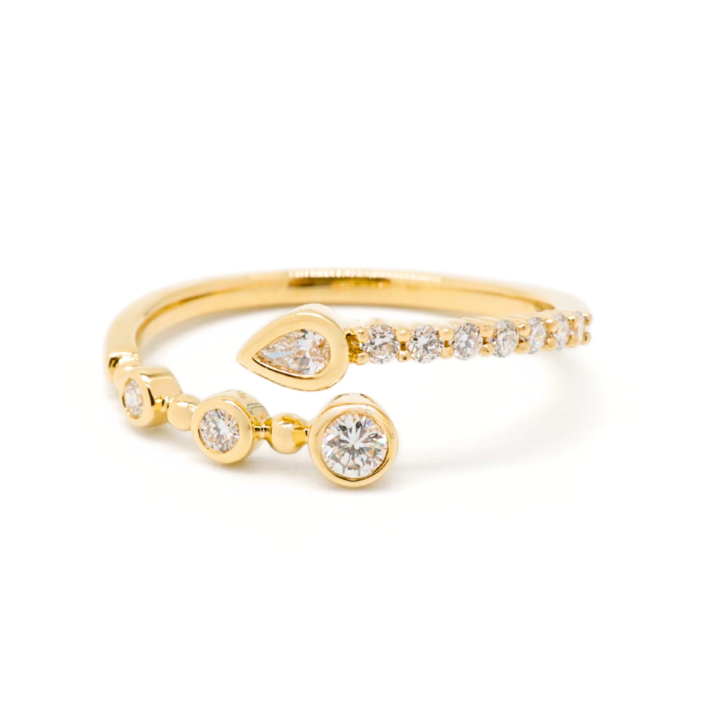 Lab-Grown Diamond Mixed Shape Open Band Ring