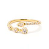 Lab-Grown Diamond Mixed Shape Open Band Ring