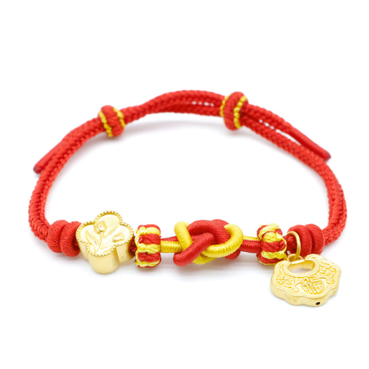 24K Gold Charm Bracelet