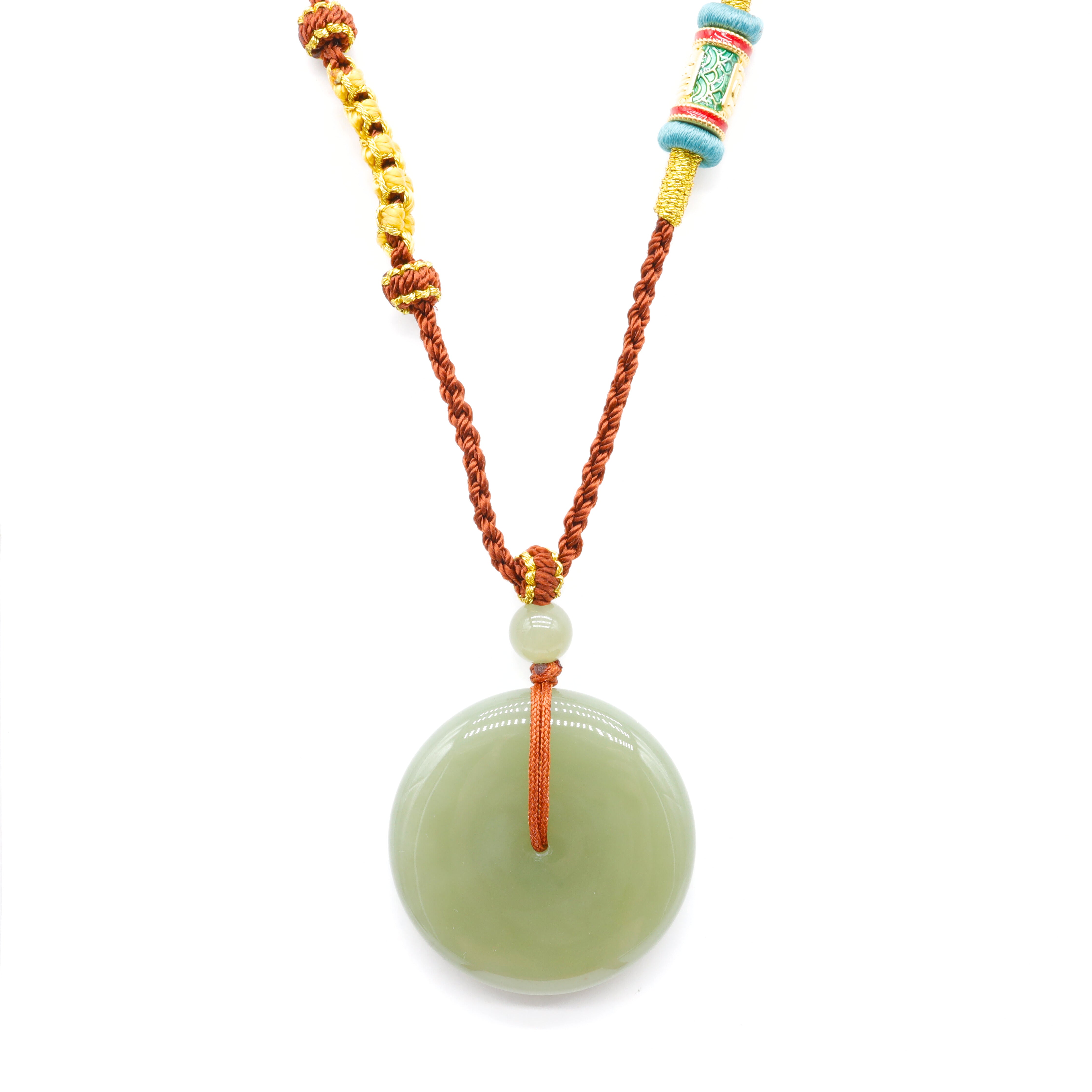 24k GOLD HETIAN JADE NECKLACE