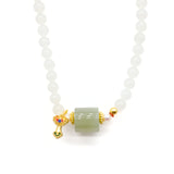 24k GOLD HETIAN JADE NECKLACE