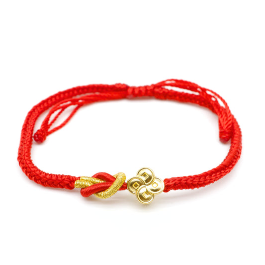 24K Gold Coin Charm Bracelet