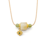 24k GOLD HETIAN JADE NECKLACE
