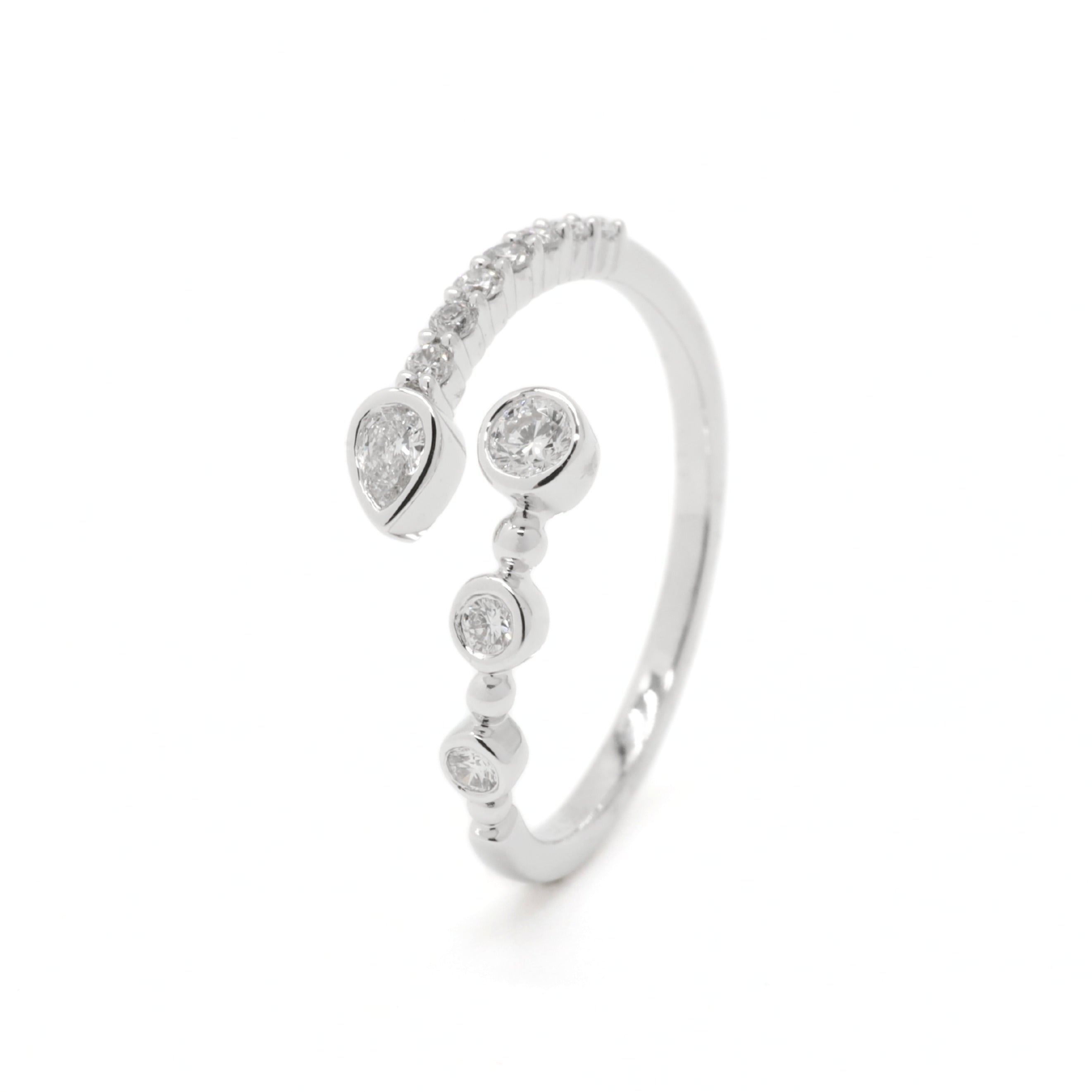 Lab-Grown Diamond Mixed Shape Open Band Ring